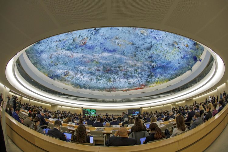 Apertura del segmento de alto nivel del 55º período de sesiones del Consejo de Derechos Humanos en la sede europea de las Naciones Unidas en Ginebra, Suiza, el 26 de febrero de 2024. EFE/EPA/SALVATORE DI NOLFI