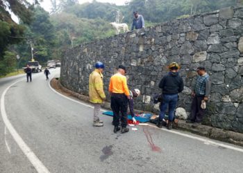 Motorizado perdió parte de una pierna tras accidente en la vía en el sector el Baho