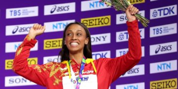 Ana Peleteiro, bronce mundial de pista cubierta en triple salto