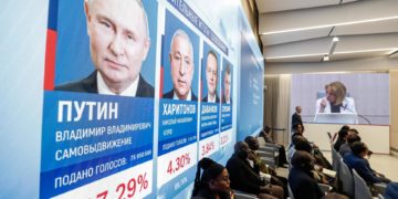 El Kremlin se congratula por el resultado «excepcional» de Putin en las presidenciales rusas