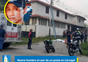 Hombre fallece tras caer de un poste en Carvajal