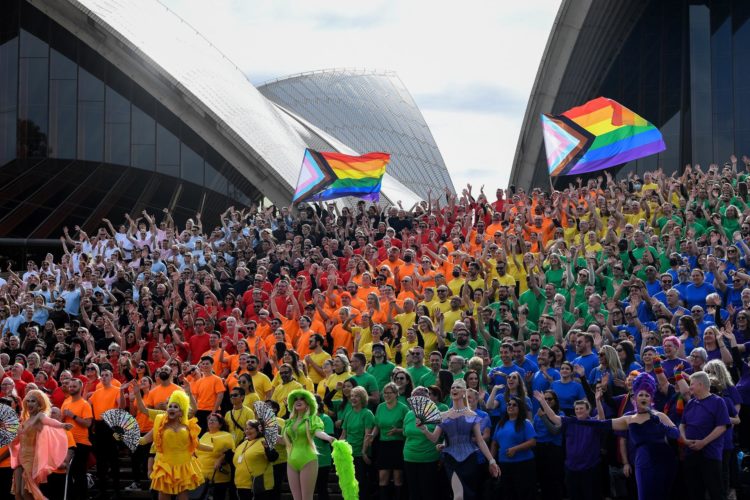 Sydney (Australia), 24/06/2022.- Foto de archivo de un evento del colectivo LGTBI en la Casa de la Ópera de Sidney.EFE/EPA/BIANCA DE MARCHI AUSTRALIA AND NEW ZEALAND OUT[AUSTRALIA AND NEW ZEALAND OUT]
