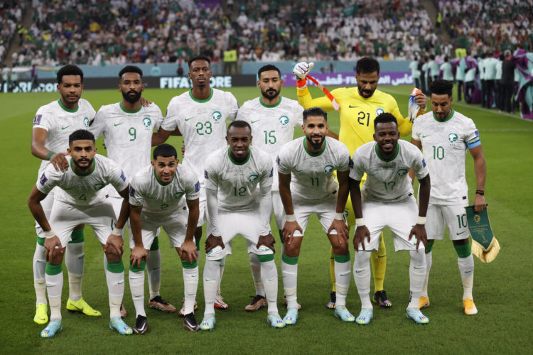 Jugadores de la selección de Arabia Saudita, en una fotografía de archivo. EFE/Antonio Lacerda