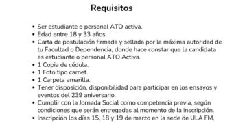 ULA elegirá Novia del 239 aniversario