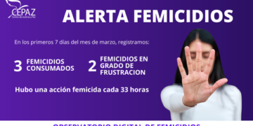 Cepaz documentó tres femicidios consumados en la primera semana de marzo