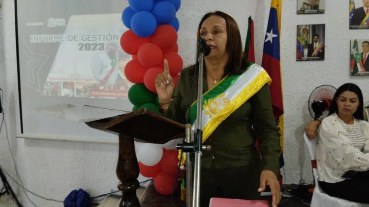  Alcaldesa María Auxiliadora Nuñez presentando su informe de gestión 2023.