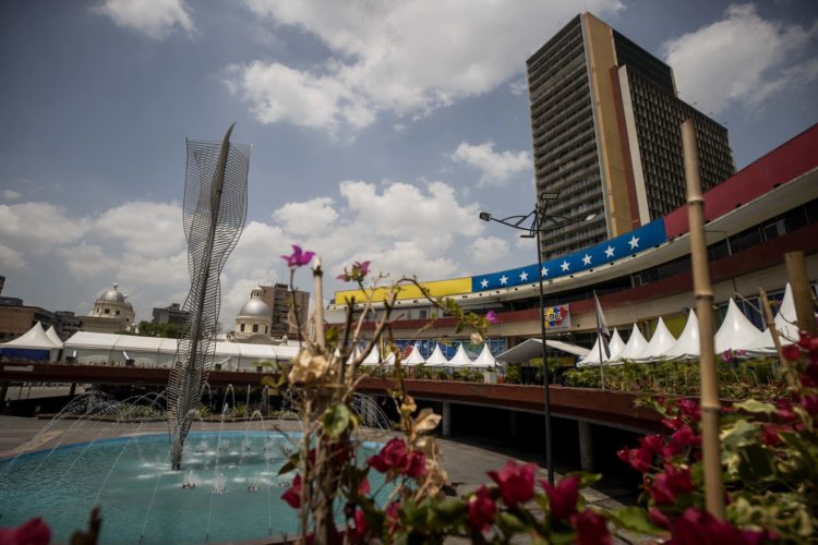 Vista de la sede principal del Consejo Nacional Electoral este 23 de abril de 2024, en Caracas (Venezuela). EFE/ MIGUEL GUTIERREZ