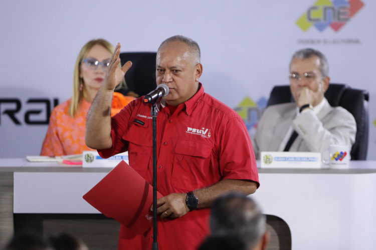 Fotografía de archivo del primer vicepresidente del Partido Socialista Unido de Venezuela (PSUV), Diosdado Cabello. EFE/ Rayner Peña R.