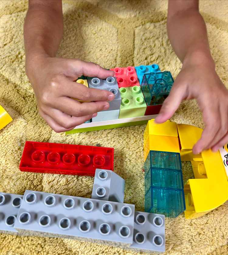 Fotografía cedida por Luz Bahder donde aparece una niña jugando con unas piezas de Lego. Ciertos cambios en el microbioma intestinal infantil pueden presentar una correlación con futuros diagnósticos de trastornos del desarrollo neurológico como autismo y TDAH (trastorno por déficit de atención e hiperactividad), según un informe divulgado este jueves por la Universidad de Florida (UF). EFE/ Luz Bahder / SOLO USO EDITORIAL/