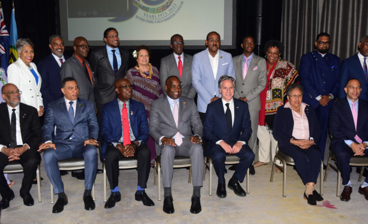 Una foto de archivo colectiva al final de la 45.ª Cumbre de Jefes de Gobiernos de la Comunidad del Caribe (Caricom). EFE/Andrea De Silva
