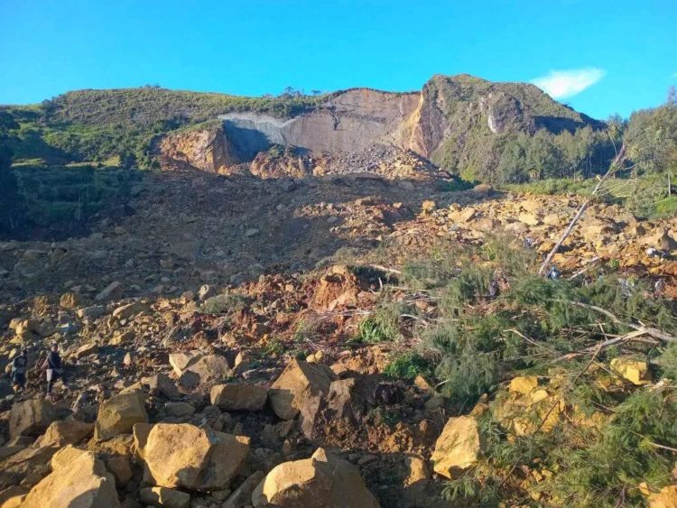 Zona golpeada por un alud en la aldea de Kaokalam, provincia de Enga, Papúa Nueva Guinea, 24 May 2024. EFE-EPA FILE/NINGA ROLE BEST QUALITY AVAILABLE AUSTRALIA AND NEW ZEALAND OUT EDITORIAL USE ONLY EDITORIAL USE ONLY