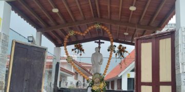 Misa de acción de gracias y ofrendas florales  el 1º de mayo en Betijoque