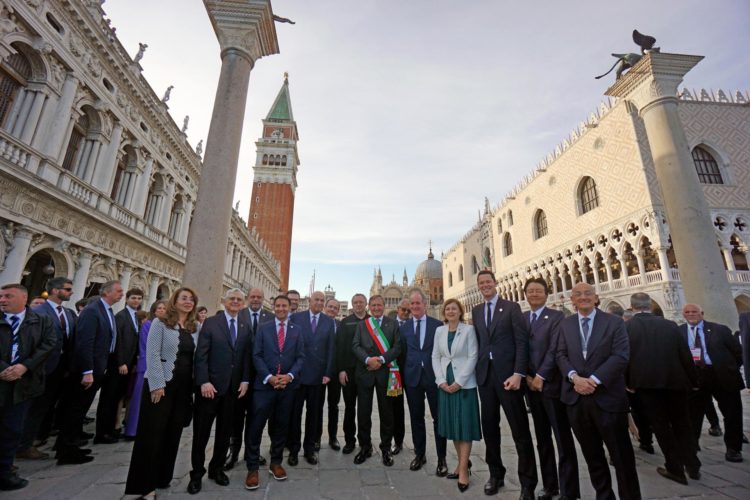 Los participantes en la reunión ministerial del G7 de Justicia, este viernes en Venecia. EFE/EPA/ANDREA MEROLA