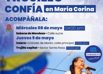Comando desde Boconó invita a la gira de María Corina