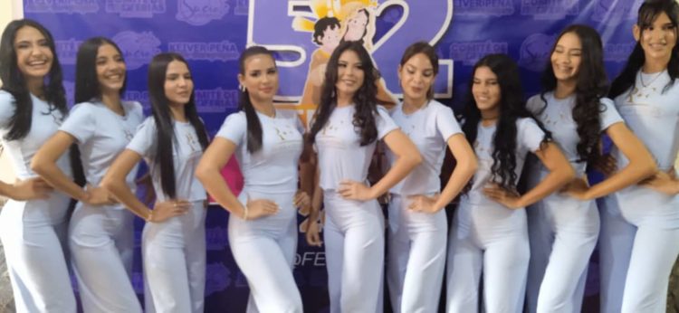 Las candidatas que aspiran obtener el cetro de las ferias 52 de Sabana de Mendoza.