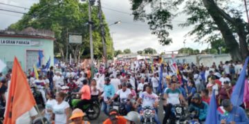 Las calles de Betijoque se llenaron de gente al inicio de la campaña electoral