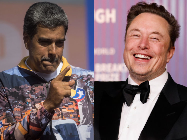 Combo de fotografías del presidente de Venezuela, Nicolás Maduro (i), y el CEO de Tesla Motors Elon Musk. EFE/Miguel Gutiérrez/Caroline Brehman