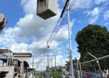 Alcaldía de Sucre inició mejoramiento del alumbrado público en diversos sectores