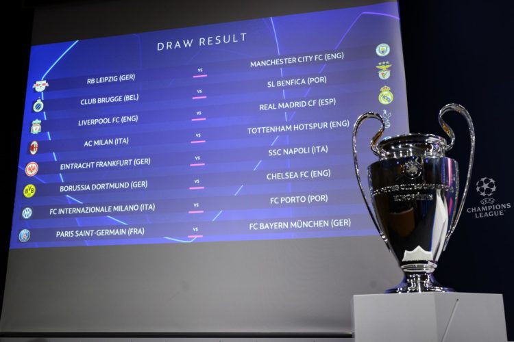 Foto de archivo de un sorteo de la Liga de Campeones. EFE/EPA/LAURENT GILLIERON