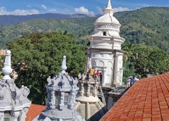 Reparaciones del edificio de la Catedral de Mérida están siendo registradas para la posteridad