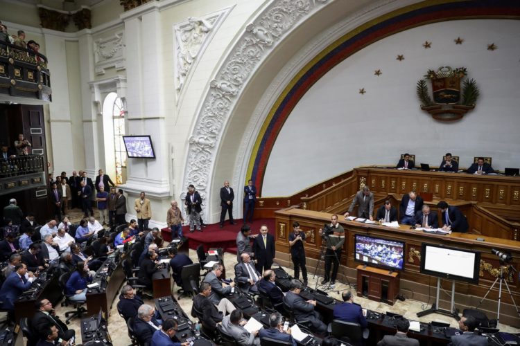 Fotografía de archivo de una vista general del hemiciclo de sesiones del Parlamento venezolano, en Caracas (Venezuela).EFE/ Rayner Peña