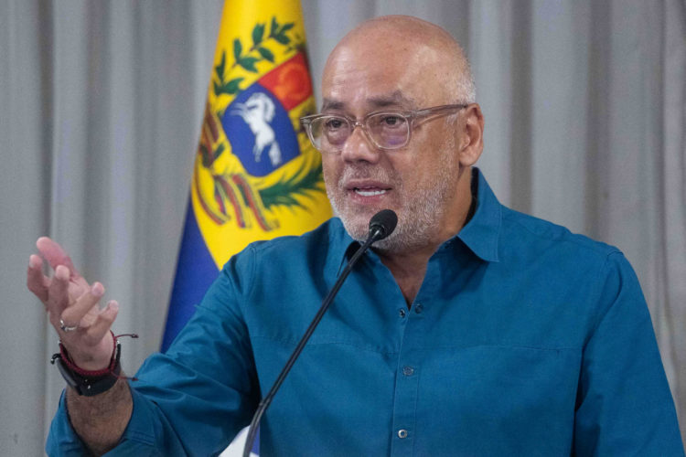 Fotografía del presidente de la Asamblea Nacional (AN, Parlamento) de Venezuela, el chavista Jorge Rodríguez. EFE/ Ronald Peña