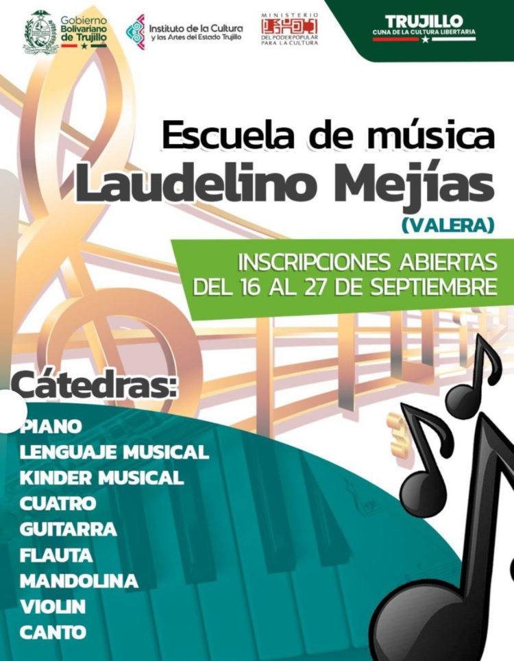 Escuelas de música del Incaet llaman a inscripción