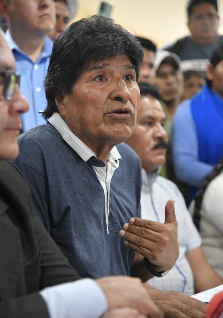 Fotografía del expresidente de Bolivia Evo Morales (2006-2019). EFE/Jorge Abrego