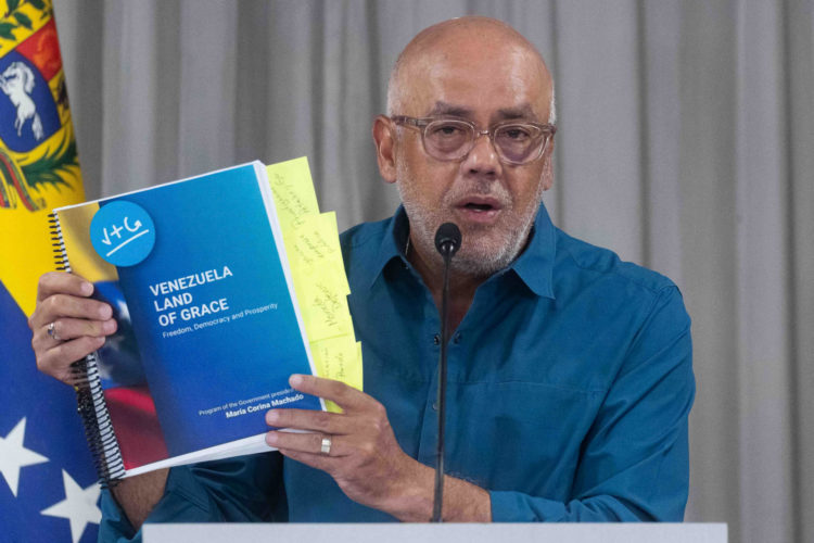 Fotografía de archivo del jefe del presidente de la Asamblea Nacional de Venezuela, Jorge Rodríguez. EFE/ Ronald Peña