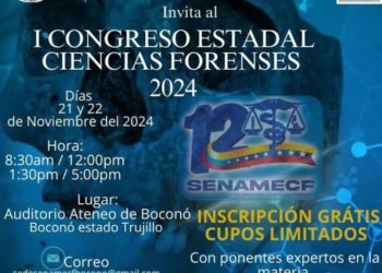 Senamecf invita a congreso estadal de ciencias forenses en Boconó