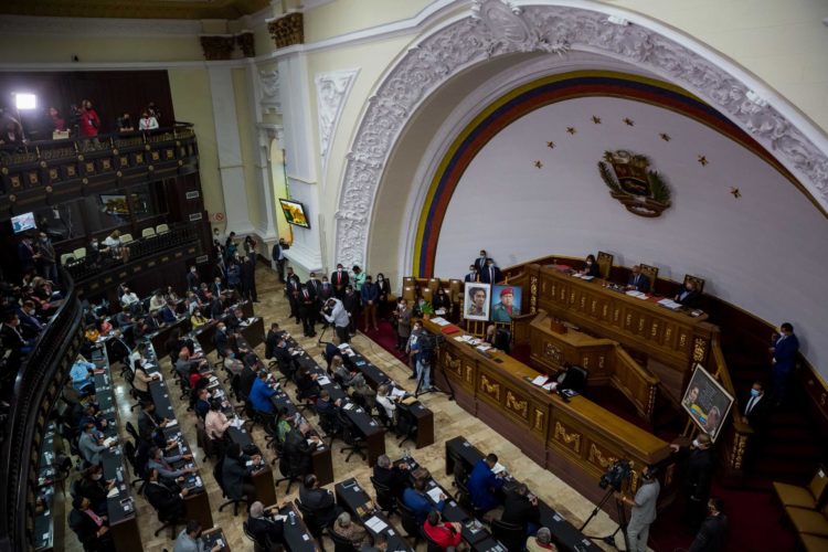 Foto de archivo del hemiciclo de sesiones de la Asamblea Nacional en Caracas (Venezuela). EFE/ Miguel Gutiérrez