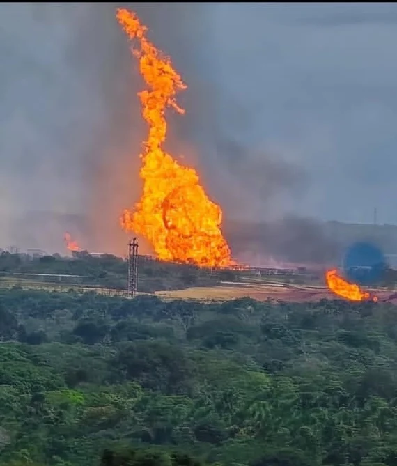 Cinco heridos tras la explosión de un gasoducto en Monagas