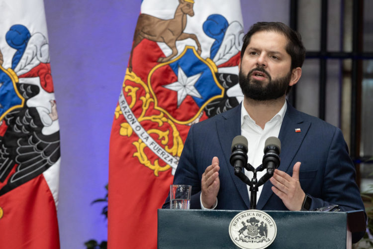 Fotografía de archivo del presidente de Chile, Gabriel Boric. EFE/ Ailen Díaz