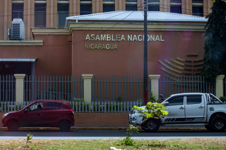 Fotografía de archivo de la fachada del edificio de la Asamblea Nacional de Nicaragua, localizada en Managua. EFE/STR