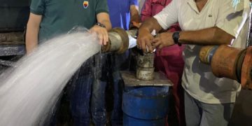 Reactivado sistema de bombeo de agua  que surte a residentes  de parroquia Valmore Rodríguez