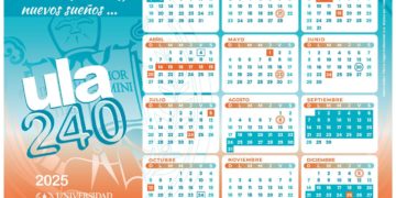 Calendario 2025 ULA dedicado a los 240 años de la universidad