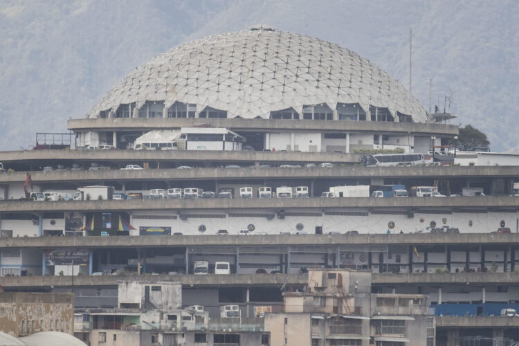 Fotografía exterior del edificio gubernamental Helicoide, la sede del Servicio Bolivariano de Inteligencia Nacional (Sebin) en Caracas. EFE/ Miguel Gutiérrez