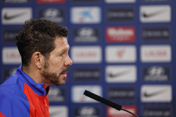 Simeone, durante la rueda de prensa. EFE/ Javier Lizon