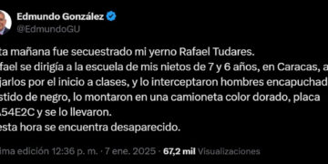 La hija de González Urrutia pide libertad para su esposo, «secuestrado» hace 72 horas