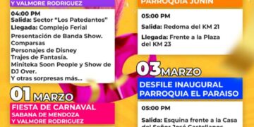 Trujillo | Extensa programación de Carnavales 2025 en municipio Sucre