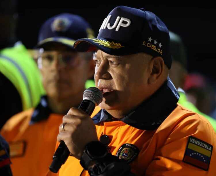 Fotografía cedida por prensa del Ministerio de Interior, Justicia y Paz del ministro de esa cartera, Diosdado Cabello. EFE/ Ministerio de Interior, Justicia Y Paz /