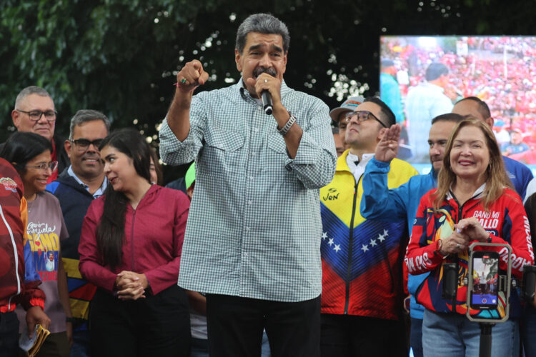 Fotografía de archivo en donde se ve al presidente de Venezuela, Nicolás Maduro, en Caracas (Venezuela). EFE/ Miguel Gutiérrez