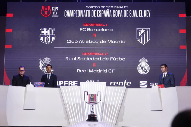 - Sorteo para determinar los emparejamientos de las semifinales de la Copa del Rey organizado por la Real Federación Española de Fútbol (RFEF) en la Ciudad del Fútbol de Las Rozas (Madrid) este miércoles. EFE/ Rodrigo Jiménez