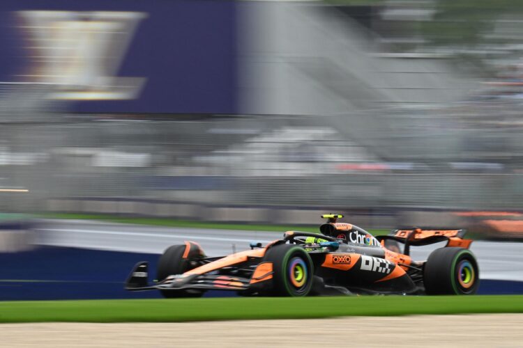 El británico Lando Norris (McLaren) durante el Gran Premio de Australia de F1, en Melbourne. EFE/EPA/JAMES ROSS AUSTRALIA AND NEW ZEALAND OUT