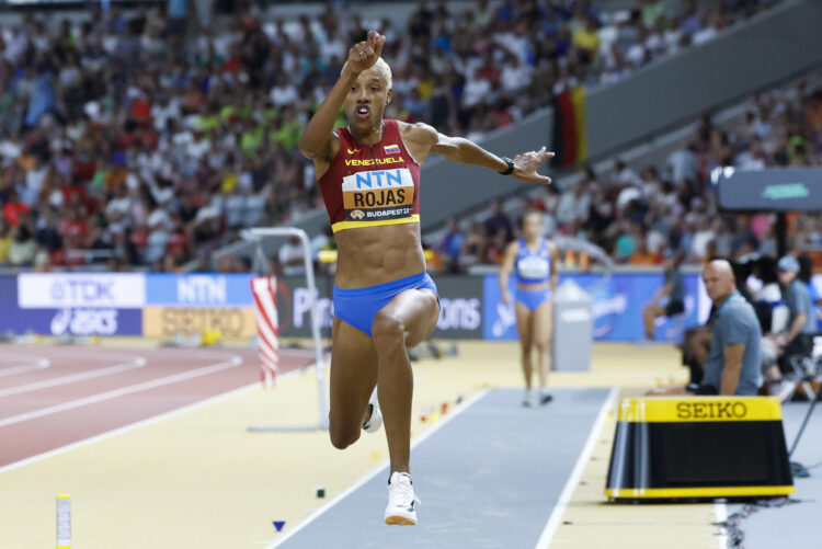 La atleta venezolana Yulimar Rojas.EFE/Javier Etxezarreta