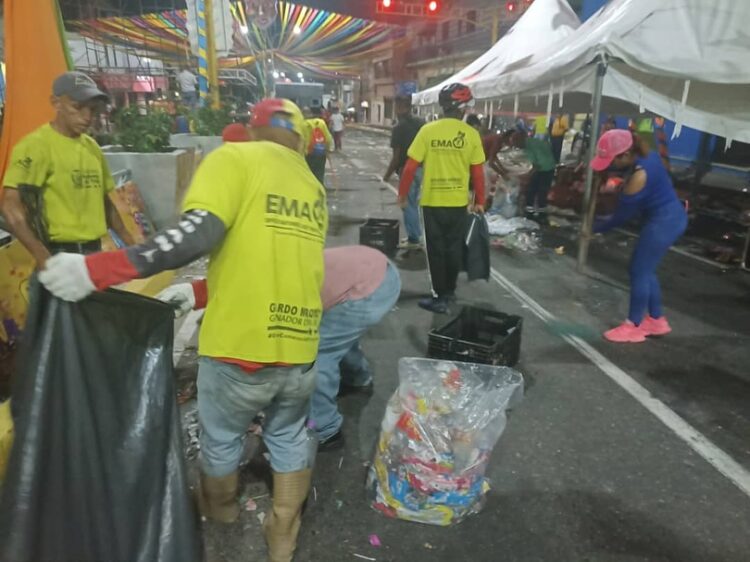 Más de 48 toneladas de desechos recolectados durante los Carnavales Felices y Seguros 2025 en Valera
