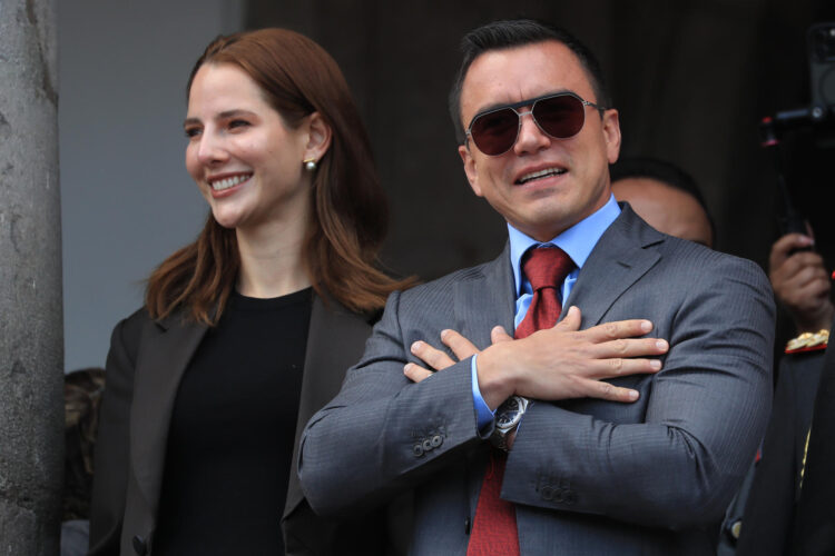 El presidente de Ecuador, Daniel Noboa, en una imagen del 14 abril 2025. EFE/ Jose Jacome