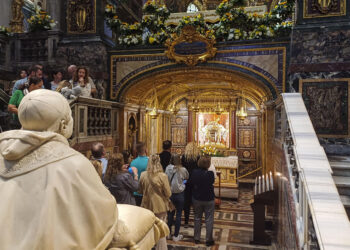 El sepulcro de Francisco en Santa María La Mayor, casi listo en vísperas de su funeral
