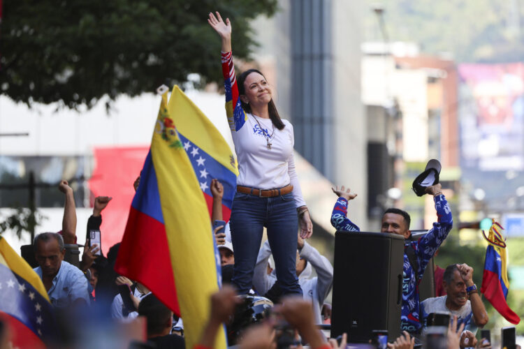 Foto de archivo de la líder antichavista María Corina Machado. EFE/ Miguel Gutiérrez