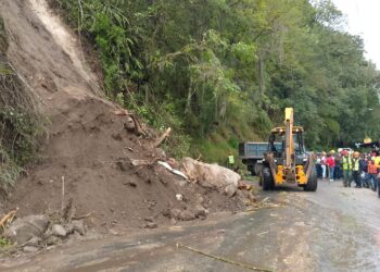 Mérida | Gobierno regional dispone maquinaria para despejar derrumbe en la carretera Trasandina